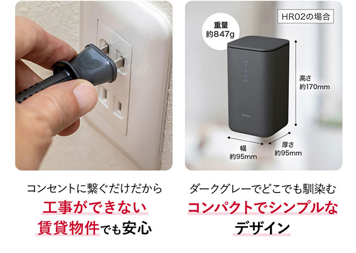 home 5G コンセントに挿すだけ！工事不要でかんたんにすぐ使える